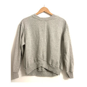 Zella Pullover Center Hem  Short Front Sweatshirt Gray Sz Small